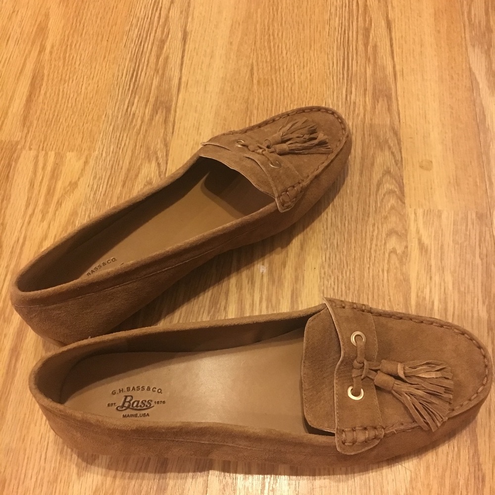 NEW Bass cognac moccasins, size 9.5